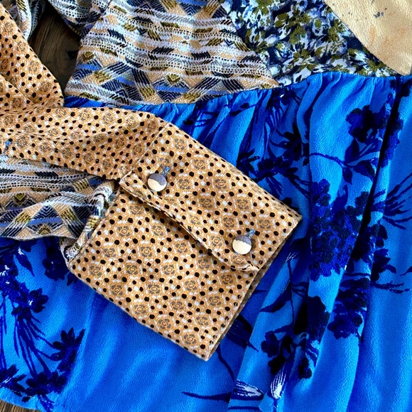 Free People Patchwork Aloha Floral Blouse - Picture 4 of 11